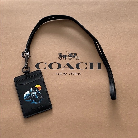 Coach Star Wars Leather ID Lanyard Darth Vader - Picture 8 of 8